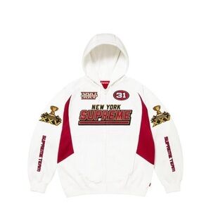Supreme Football Zip Up Hooded Sweatshirt ‘White’